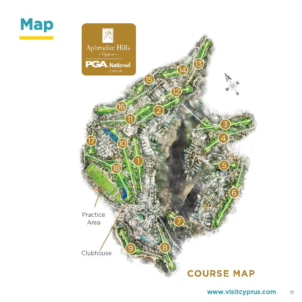 Course map Aphrodite Hills